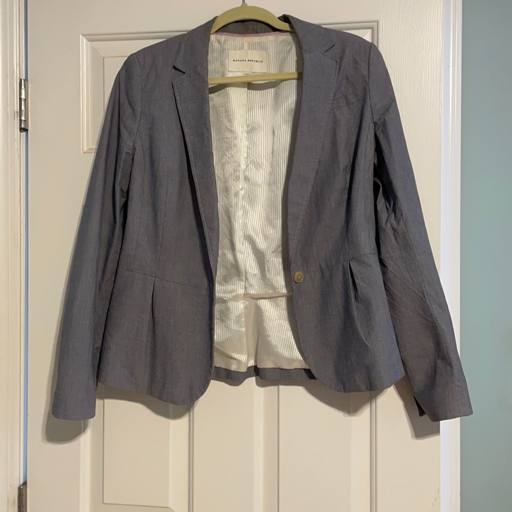 Gray banana republic blazer size 10